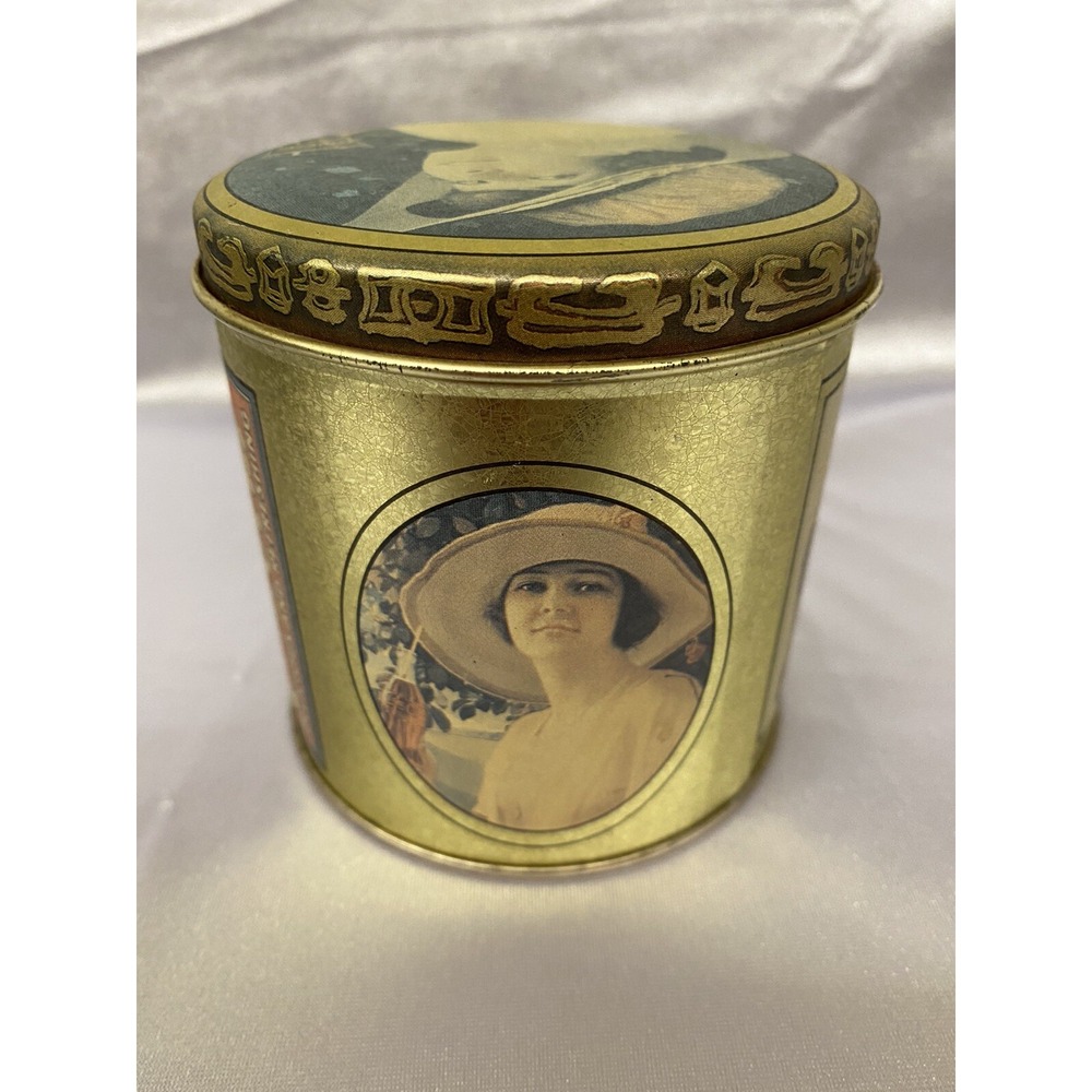 VNTG 1985 Authentic Coca Cola Coke Tin Can 3 Ladies Wearing Hats Excellent Cond